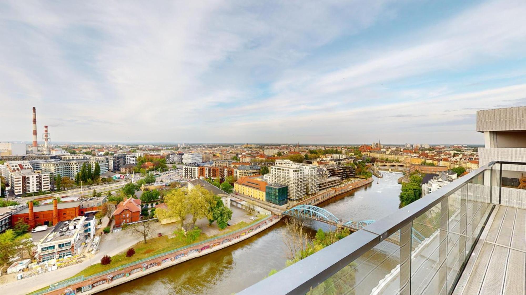 Family House By The River Odra -Panoramic Terrace - 3Room Apartment With 2 Separate Bedrooms And 2 Balconies By Wroapart-Pl- Perfect For Family & Business Stays Βρότσλαβ Εξωτερικό φωτογραφία