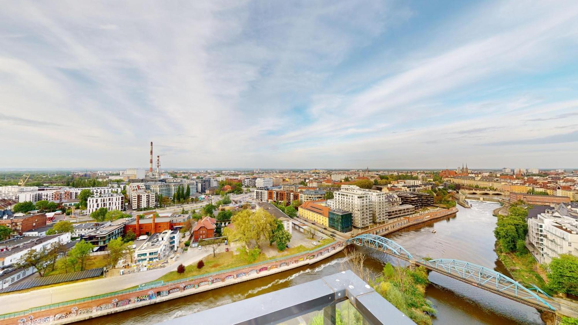 Family House By The River Odra -Panoramic Terrace - 3Room Apartment With 2 Separate Bedrooms And 2 Balconies By Wroapart-Pl- Perfect For Family & Business Stays Βρότσλαβ Εξωτερικό φωτογραφία